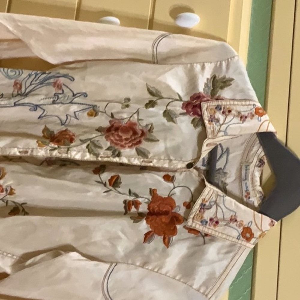 Johnny Was western finely embroidered shirt/blouse